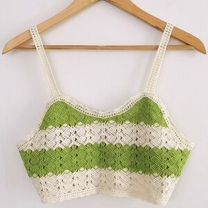 [Rebellion] Soft Crochet Lined Front Cropped Top